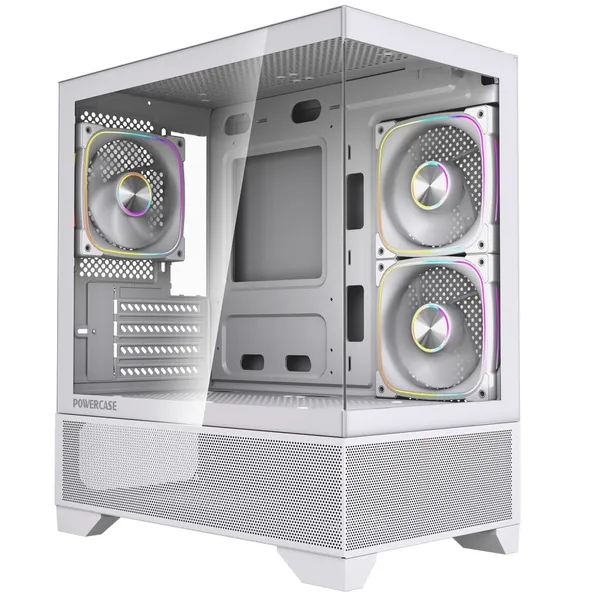 Корпус Powercase Vision Micro M4W White CVMM4FHW-A3, без БП, mATX