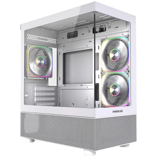 Корпус Powercase Vision Micro M2 ARGB White CVMWM2-A3, без БП, mATX