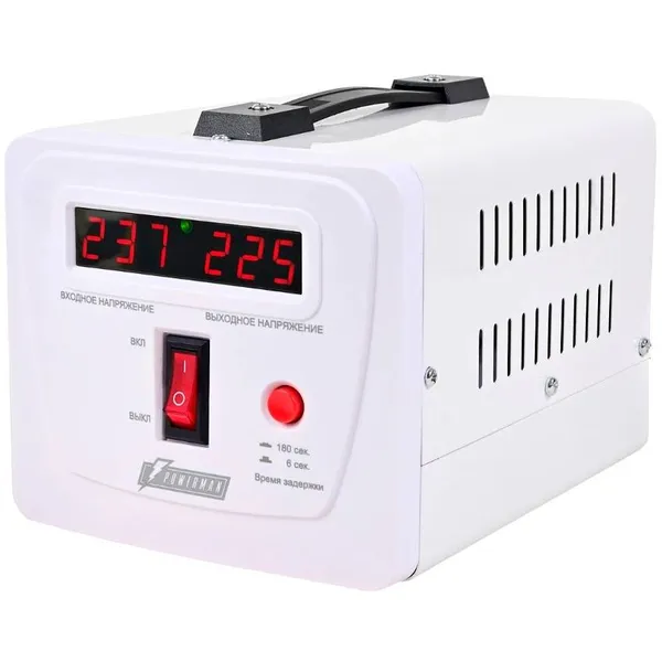 Стабилизатор Powerman AVS 1000 E белый, 1000VA (2xSchuko)