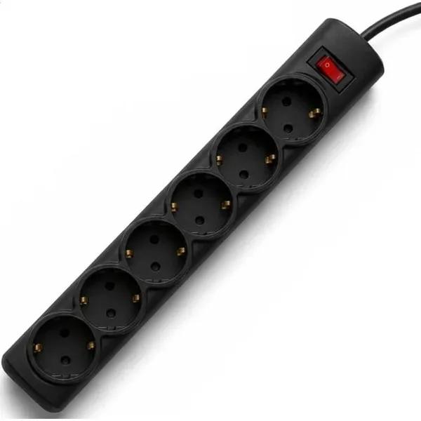 Сетевой фильтр 3м 6 розеток PROGIX PG656, черный