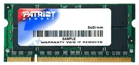 Оперативная память для ноутбука 2Gb Patriot Signature PSD22G8002S, SODIMM DDR II, PC-6400, 800MHz