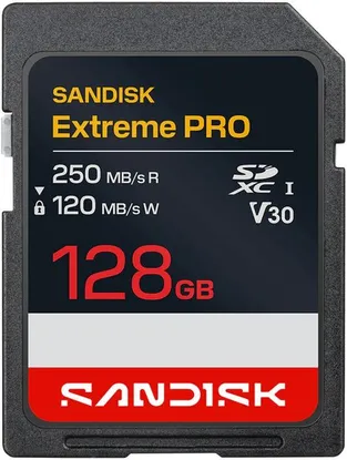 Карта памяти 128Gb SanDisk Extreme Pro SDSDXXJ-128G-GSCIN, SD, SDXC Class 10, UHS-I U3, V30