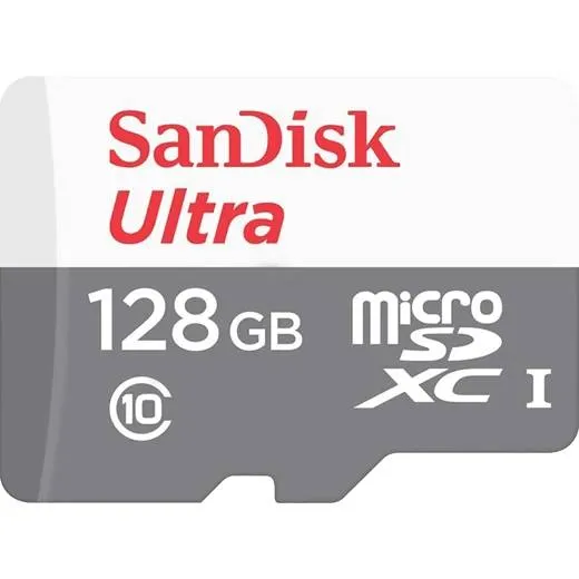 Карта памяти 128Gb SanDisk Ultra SDSQUNR-128G-GN3MN, SD Micro, SDHC Class 10, UHS-I