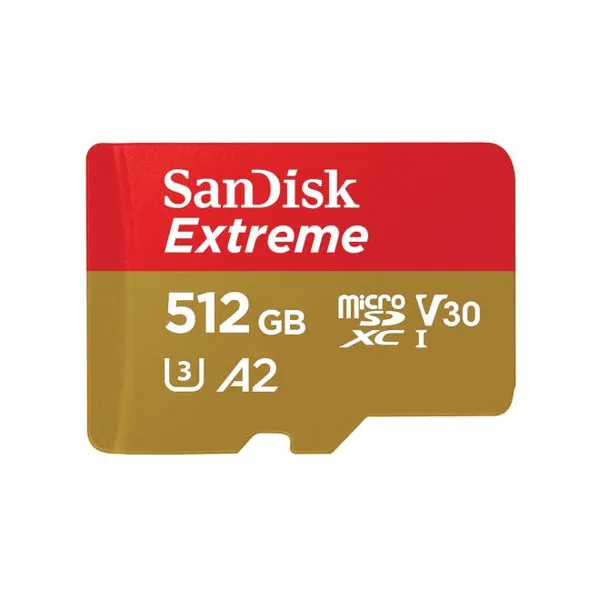 Карта памяти 512Gb SanDisk Extreme SDSQXAV-512G-GN6MN, SD Micro, SDXC Class 10, UHS-I U3
