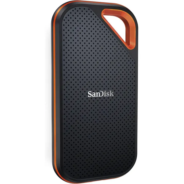 Внешний SSD 4Tb SanDisk Extreme Portable V2 SDSSDE61-4T00-G25, USB Type-C, черный/оранжевый