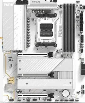 Материнская плата Sapphire B850A PURE WIFI7, AM5, (DP, HDMI), 4xDDR V, ATX