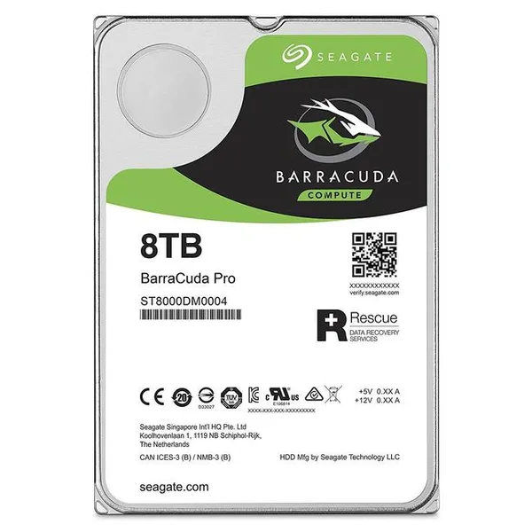 8Tb Seagate BarraCuda Pro ST8000DM004, 5400rpm, 3.5", SATA III, 256Mb