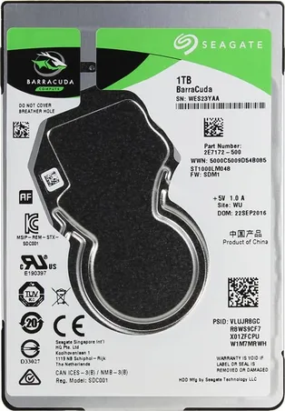 1Tb Seagate BarraCuda ST1000LM048, 5400rpm, 2.5", SATA III, 128Mb