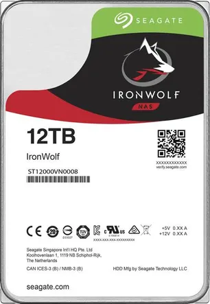 12Tb Seagate IronWof ST12000VN0008, 7200rpm, 3.5", SATA III, 256Mb