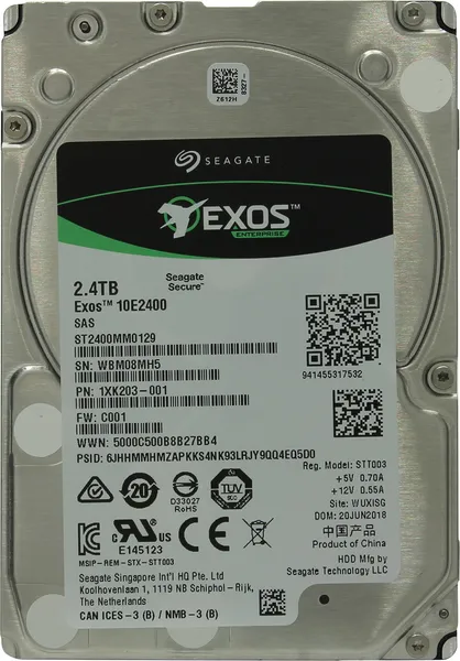 2.4Tb Seagate Exos 7E8, ST2400MM0129, 10000rpm, SAS, 256Mb