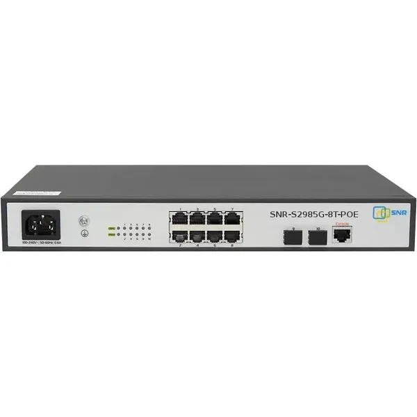 Коммутатор SNR  SNR-S2985G-8T-POE, 8xLAN 1Gbps, 2xSFP+, PoE+