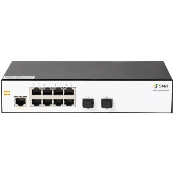 Коммутатор SNR SNR-S5010G-8TM, 8xLAN 1Gbps, 2xSFP