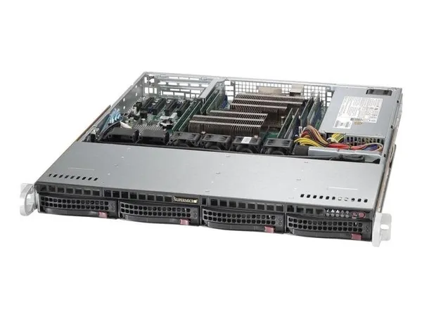 Серверный корпус SuperMicro CSE-813MFTQC-R407CB, 400Вт, 4x3.5", 1U