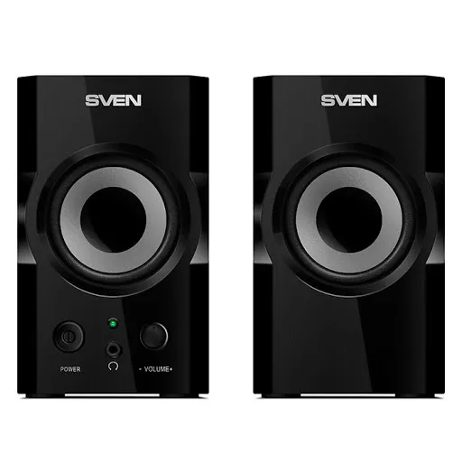 Акустика Sven SPS-606, дерево, 2x2.5Вт, 60Гц-16кГц, черный