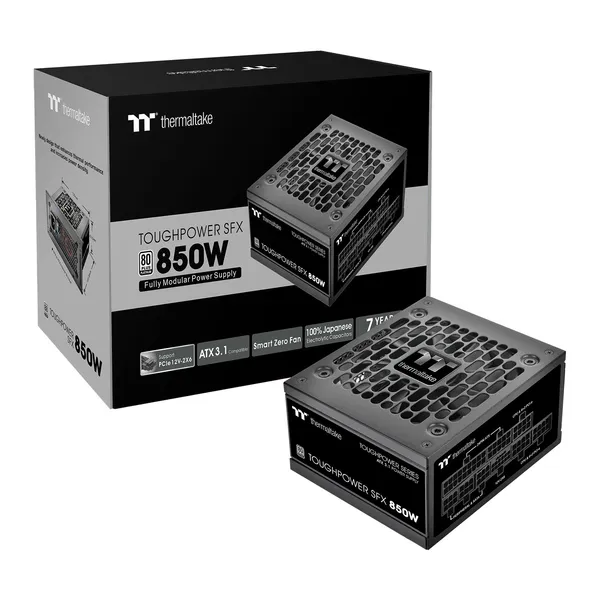 Блок питания 850Вт, Thermaltake Toughpower SFX 850W (PS-STP-0850FNFAPE-1), 80 Plus Platinum, APFC, SFX