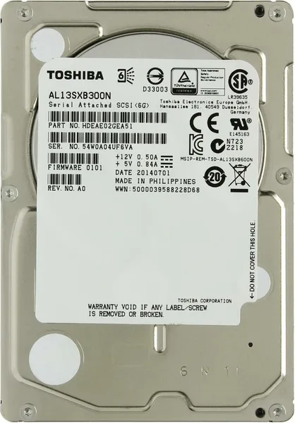 300Gb Toshiba AL14SXB30EN OEM, 15000rpm, 2.5", SAS, 64Mb