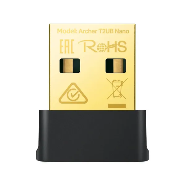 Сетевая карта Wi-Fi, TP-Link Archer T2UB Nano, 2.4/5GHz, 633MBps, USB