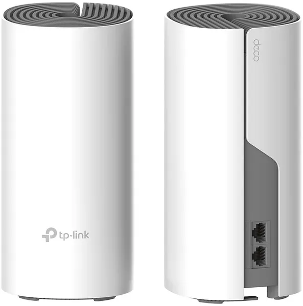 Точка доступа Wi-Fi TP-Link Deco E4 (2-Pack), 2.4/5GHz, 1167Mbps, 2xLAN 100Mbps