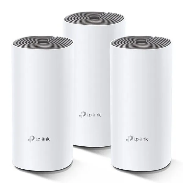 Точка доступа Wi-Fi TP-Link Deco E4 (3-pack), 2.4/5GHz, 1167Mbps, 2xLAN 100Mbps
