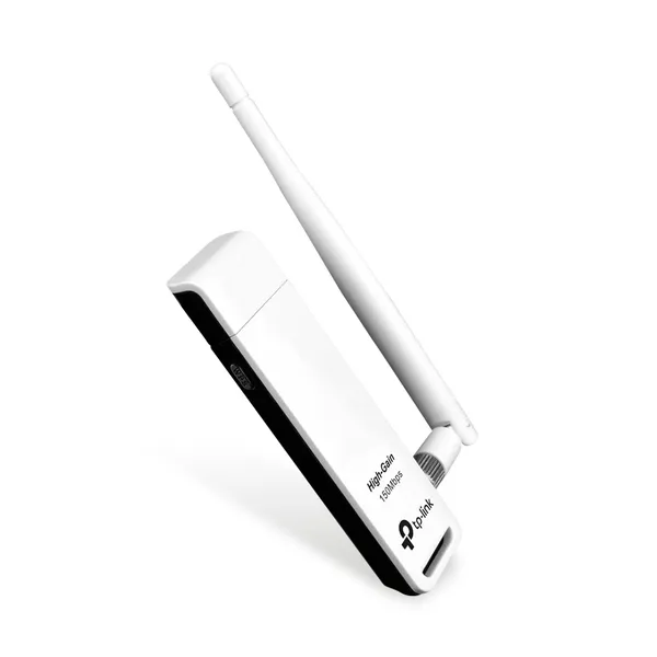 Сетевая карта Wi-Fi, TP-Link TL-WN722N, 2.4GHz 150Mbit, 4dBi, USB