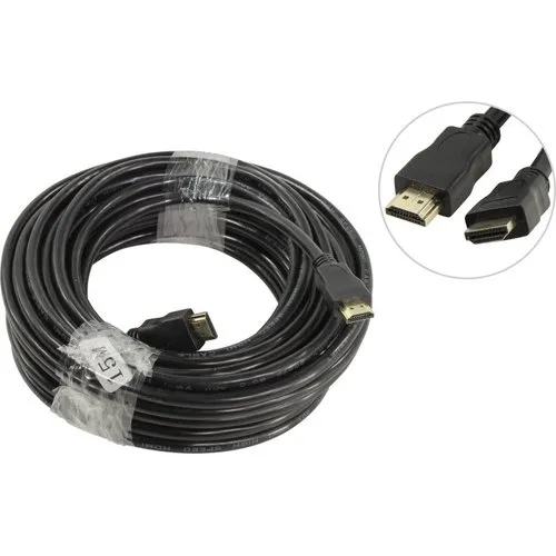 Кабель HDMI (19M) - HDMI (19M), 15м, TV-COM CG150S-15M, v1.4
