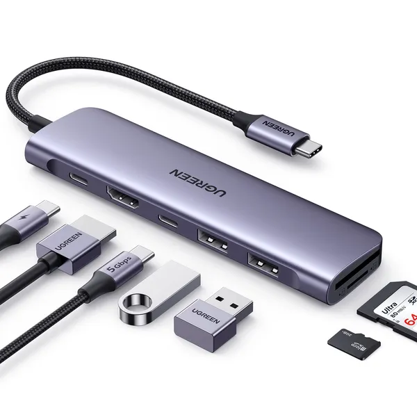 Док-станция Ugreen CM195 15214, Space Gray