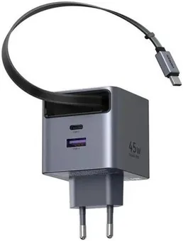 СЗУ Ugreen X614 65822, Gray, USB Type-A, USB Type-C