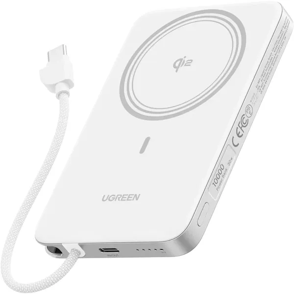 Внешний аккумулятор 10000мАч UGREEN PB570 (75983B), белый