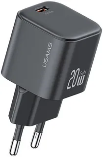 Сетевое зарядное устройство USAMS CC260 20W GaN, черный (CC260TC01)