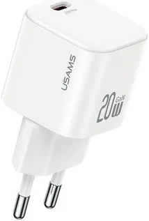 Сетевое зарядное устройство USAMS CC260 20W GaN, белый (CC260TC02)