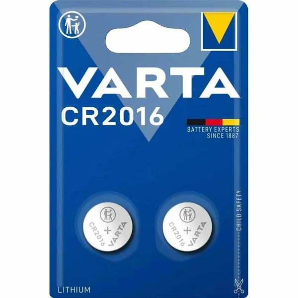 Батарейка CR2016, Varta Lithium 6016 CR 2016 BL2 литиевая блистер 2шт