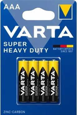 Батарейка AAA LR03, Varta Super Heavy Duty 2003 блистер 4шт