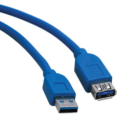 Кабель удлинитель USB3.0 (M) - USB3.0 (F), 0.5м, VCom VUS7065-0.5M, синий