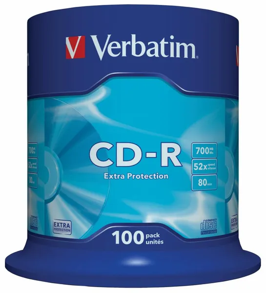 CD-R диск Verbatim 700Mb 52x 43411 (100 шт.)