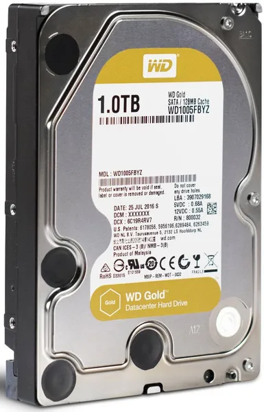 1Tb WD Gold WD1005FBYZ, 7200rpm, 3.5", SATA III, 128Mb