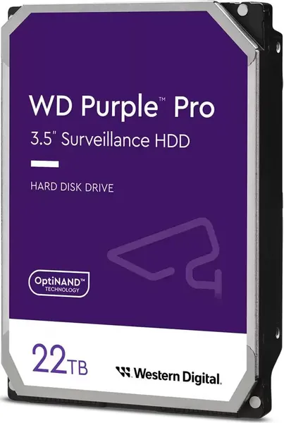 22Tb WD Purple Pro WD221PURP, 7200rpm, 3.5", SATA III, 512Mb