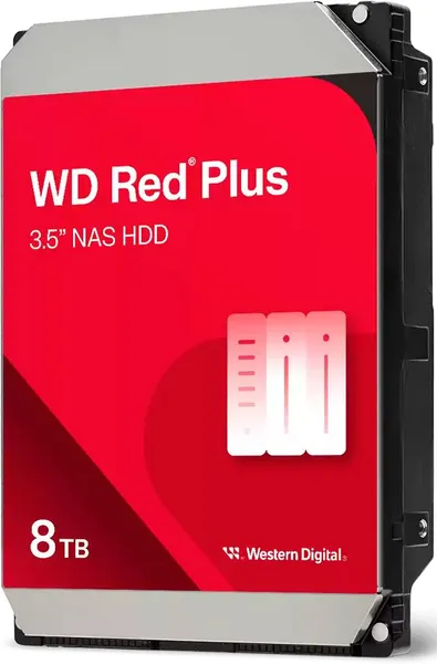 8Tb WD Red Plus WD80EFPX, 5400rpm, 3.5", SATA III, 256Mb