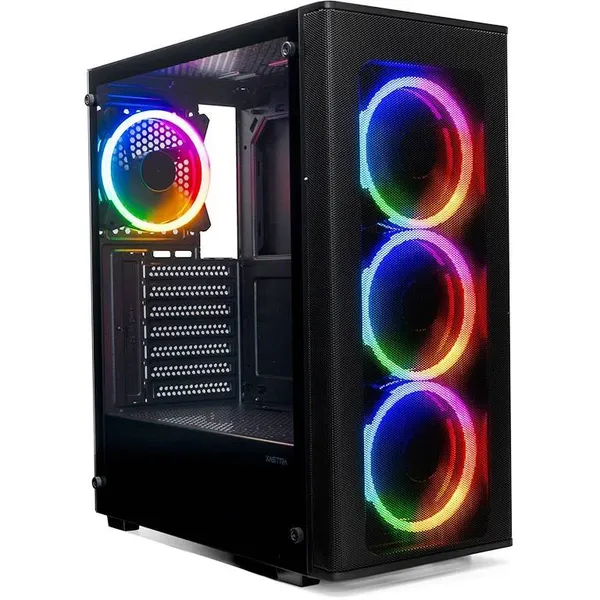 Корпус XASTRA A300 4FRGB Black (A300-4FR12F), без БП, ATX