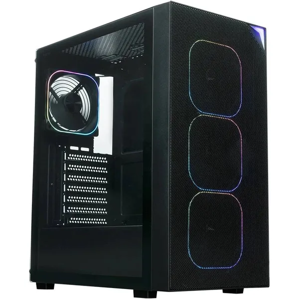 Корпус XASTRA A408 4ARGB Black (A408-4FG12A), без БП, ATX