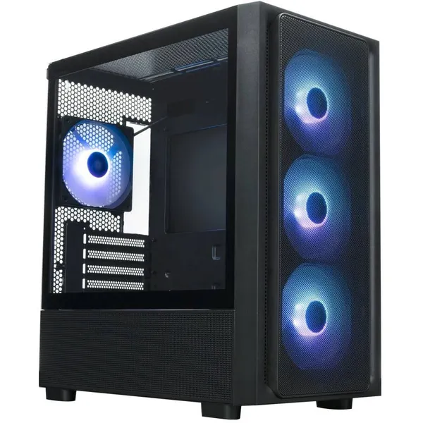 Корпус XASTRA A411M 4ARGB-FC Black (A411M-4FC12A), без БП, mATX