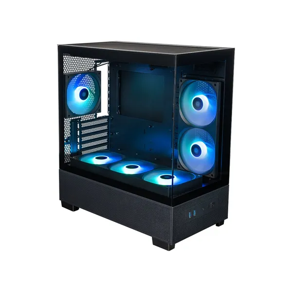 Корпус XASTRA Q500M 6ARGB-FA-C6 Black (Q500M-1FA36A-1FA24A-1FA12A-C6), без БП, mATX