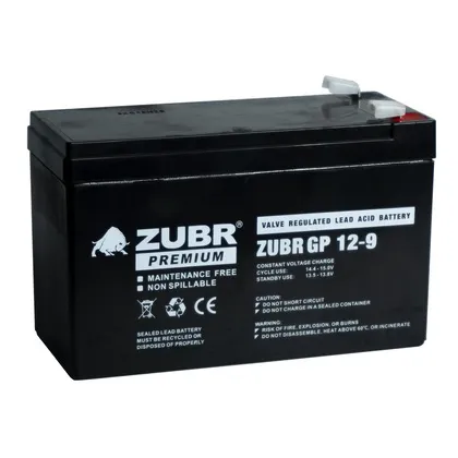 12V / 9Ah, аккумулятор для UPS, ZUBR GP 12V 9Ah